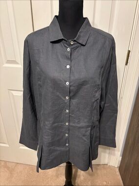 Comfy U.S.A Linen Button-Down Shirt